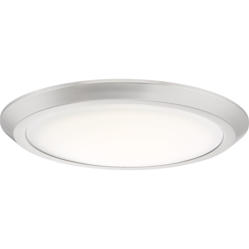 Product image for QUO VRG1616BN VERGE FLUSH MOUNT 16IN D BRUSHED NICKEL