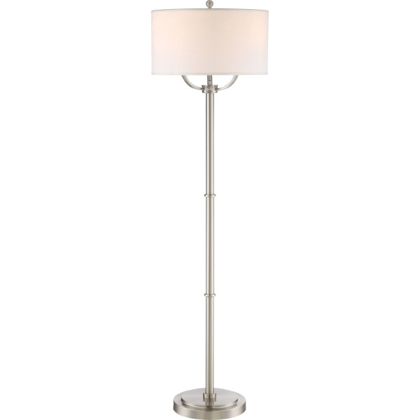 Product image for Broadway 3 Light Floor Lamp - Brushed Nickel