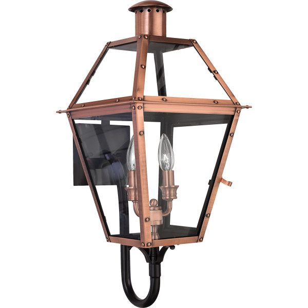 Product image for Rue De Royal 2 Light Wall Lantern - Aged Copper