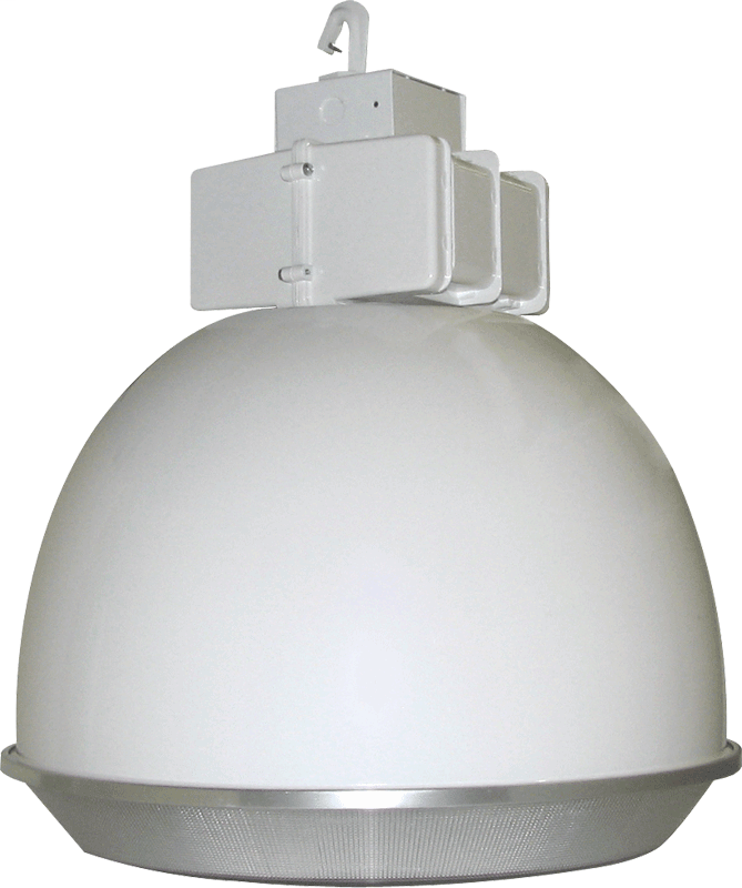 Low Bay 400W MH QT 22" White Alum Pulse Start