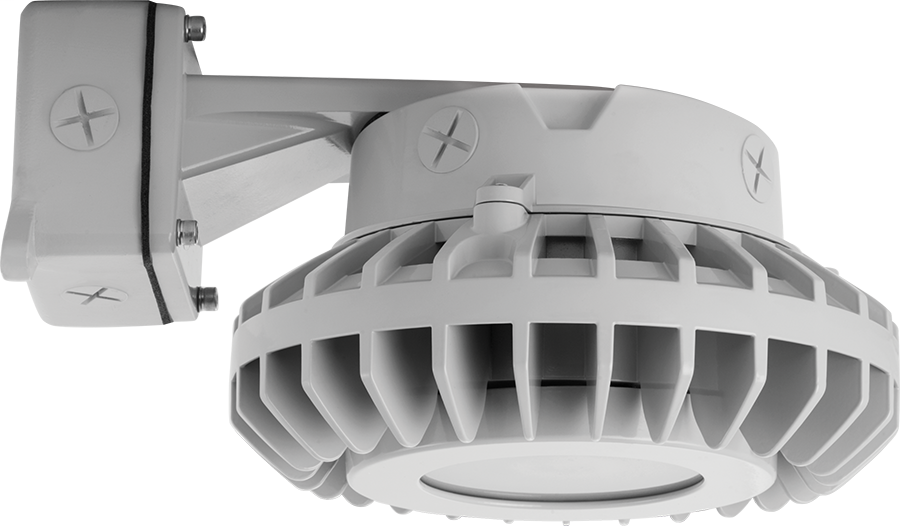 Hazled 26W Cool LED Wall Bracket With Frosted Flat Lens Gray