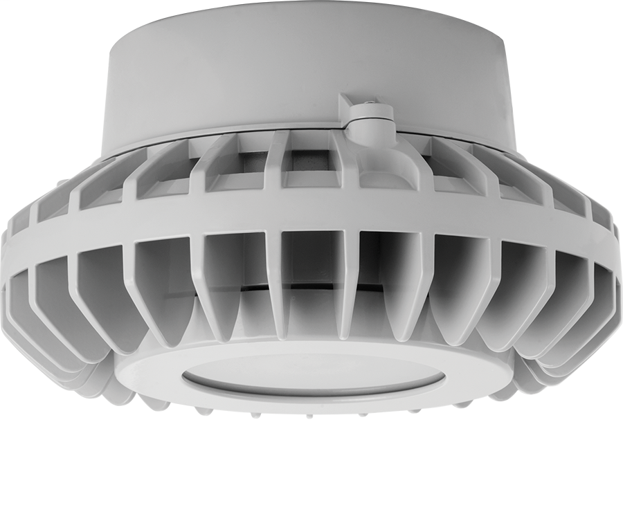 Hazled 42W Cool LED Pendant With Frosted Flat Lens Gray