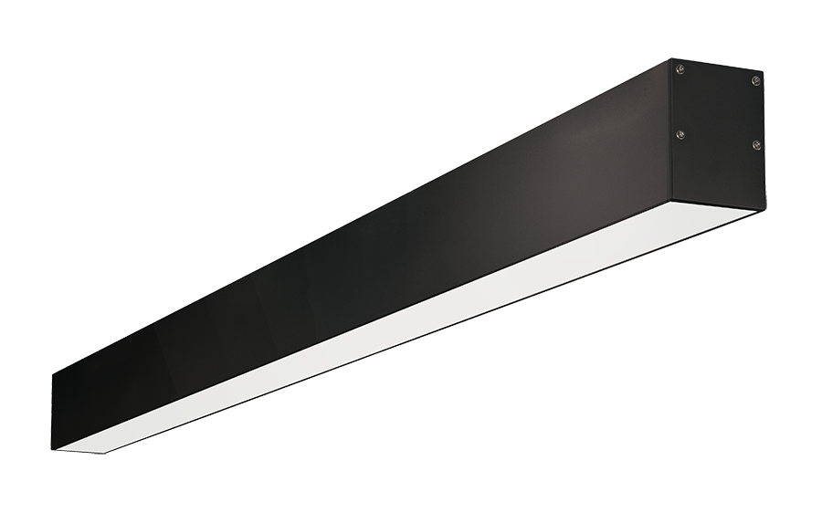Linear Slot Surface 4Ft 40W LED Dim 42Deg Refl 4000K Black