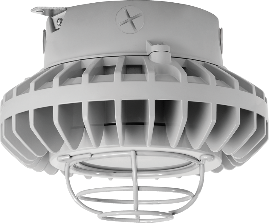 Hazled 42W Cool LED Ceiling Frosted Flat Lens Wire Guard Gray