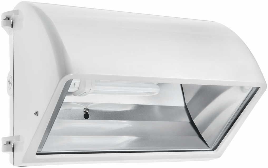 Wallpack 32W CFL 120V Cutoff Emerg Battery B/U 120V PC Wh