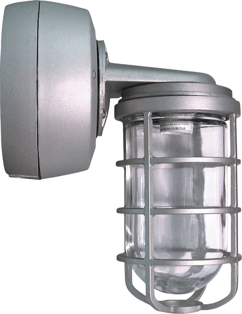 Vapor Proof 200 Wall Brk 4" Box 1/2" Silver Less Globe