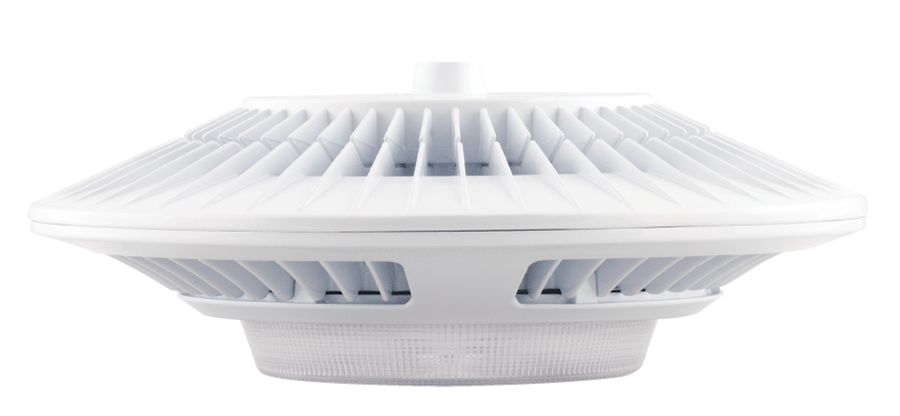 Garage Pendant 52W Warm LED Dim Prismatic Lens Back Box Wh