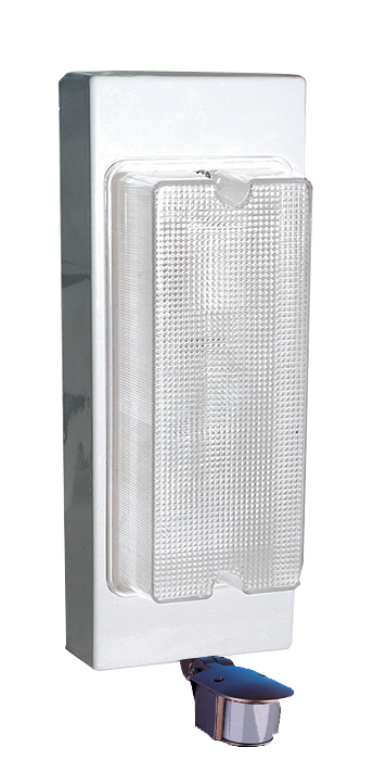 Vandalproof 6" X 13" Wall 2 X 13W 120V + Sensor White