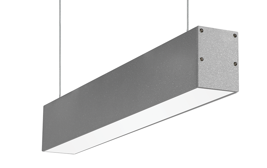 Linear Slot Pendant 2Ft 10W LED Dim 42Deg Refl 4000K Silver