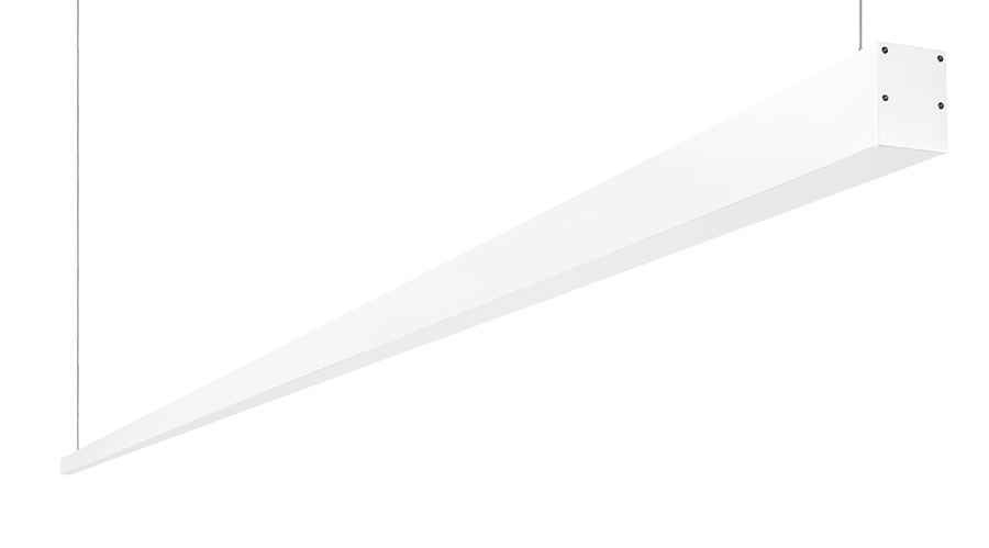 Linear Slot Pendant 12Ft 60W LED Dim 42Deg Refl 3500K White