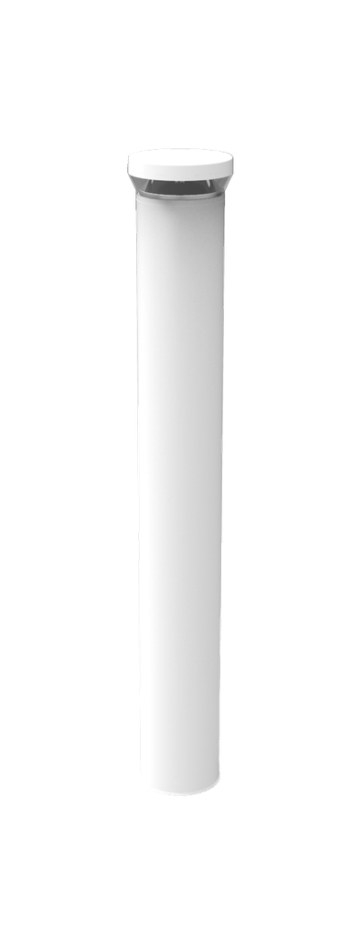 Bollard Emergency Cold 18W Neutral Round 120 277V 42" Lbackup White
