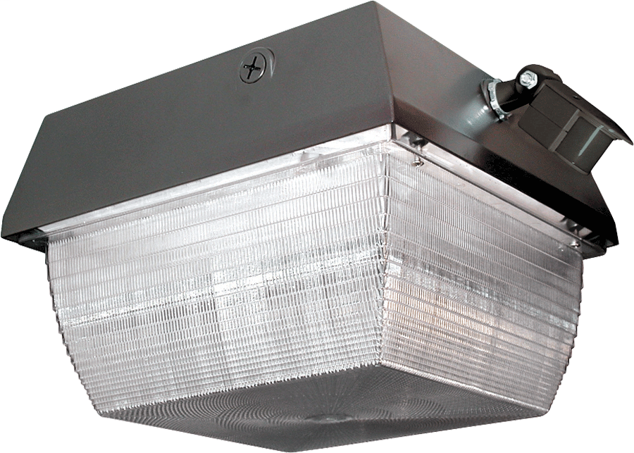 Vandalproof 9" X 9" Ceiling 42W CFL 120V + Mini Sensor