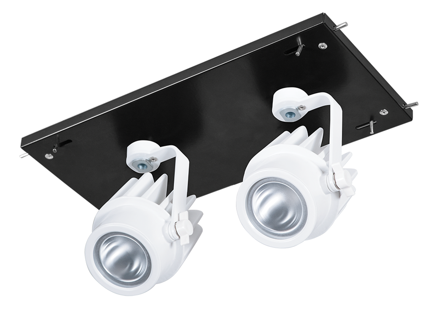 Multi 2X12W LED 3500K 30 Degrees Black Gear Tray White Head Lutron Dim