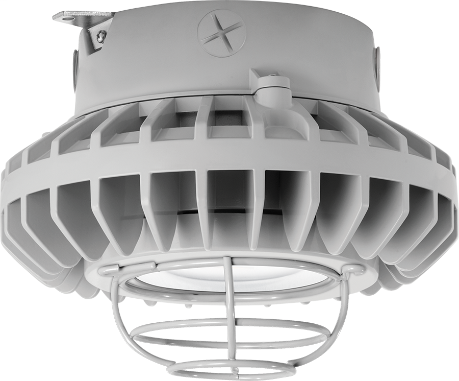 Hazled 26W Cool LED Ceiling Clear Flat Lens Wire Guard Gray