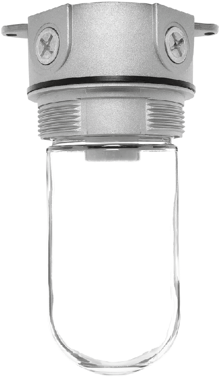 VP CFL Ceiling 26W 120V Emerg Battery B/U Silver