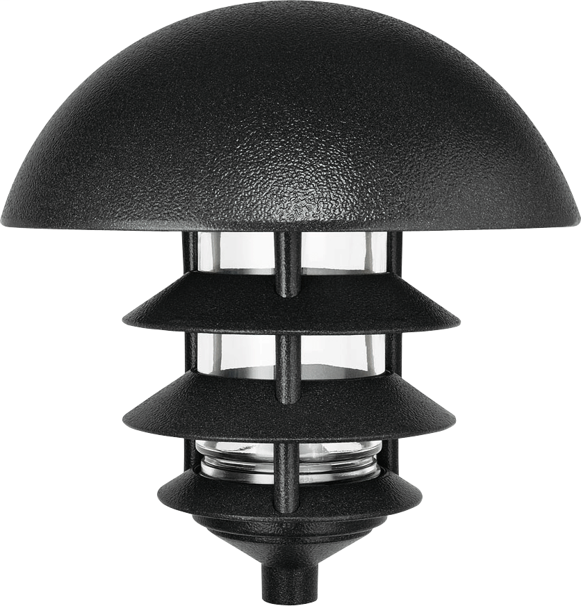 Lawn Light 4 Tier + Dome Top 100W Black