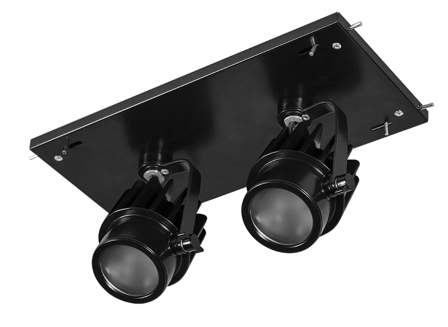 Multi 2X12W LED 3500K 20 Degrees Black Gear Tray Black Head Lutron Dim