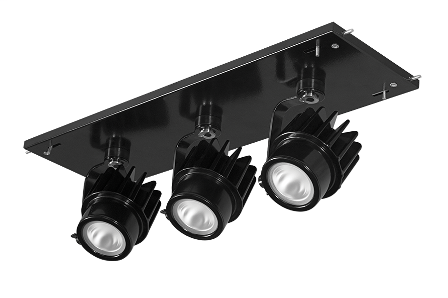 Multi 3X12W LED 3500K 20 Degrees Black Gear Tray Black Head 120V - 277V