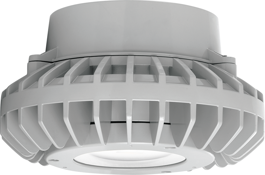 Hazled 42W Cool LED Pendant With Clear Flat Lens Gray