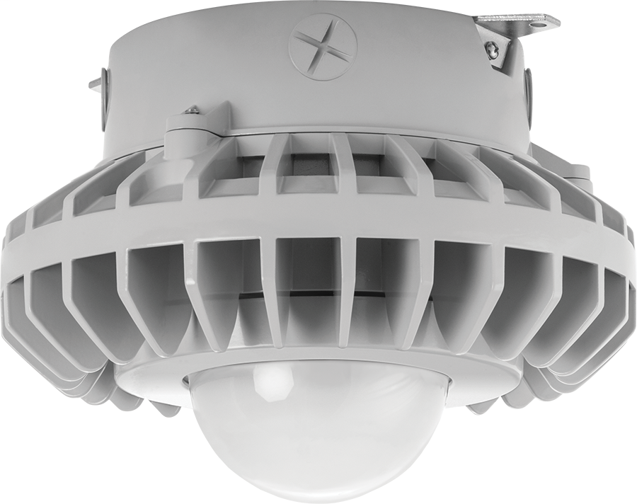 Hazled 26W Cool LED Ceiling With Frosted Globe Gray