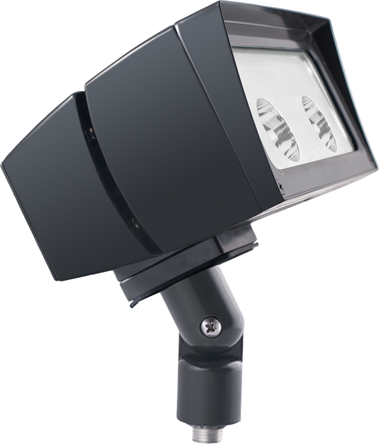 Future Flood 39W LED Warm Arm On-Off 4X4 Bronze