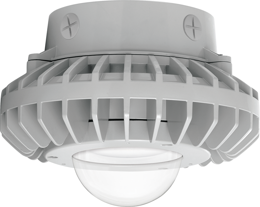 Hazled 26W Cool LED Ceiling With Clear Globe Gray