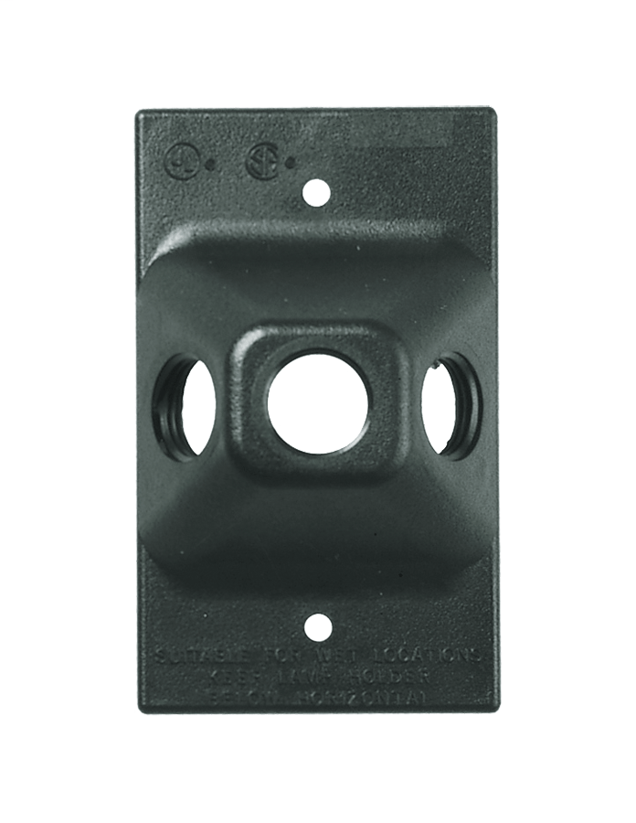 Product image for RAB R3TB BLACK RECTANGULAR COVER