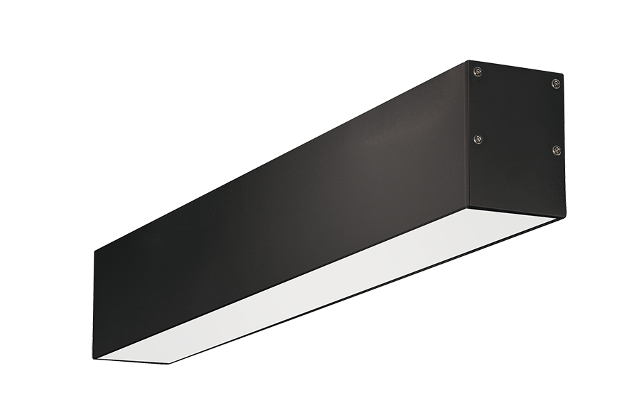 Linear Slot Surface 2Ft 20W LED Dim 42Deg Refl 4000K Black