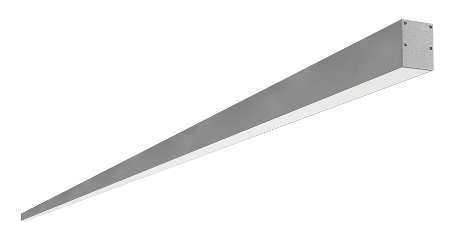 Linear Slot Surface 12Ft 120W LED Dim 42Deg Refl 4000K Silver