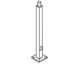4" Square Steel Pole 11 Gauge 15 Ft With Welded Tenon