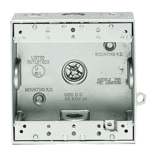 Weatherproof Double Outlet 3 Hole Box 1/2"