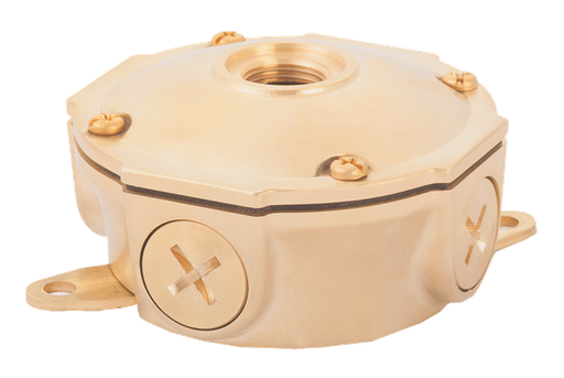 Product image for RAB VXJ1BR BRASS 4" JUNCTION BOX WI
