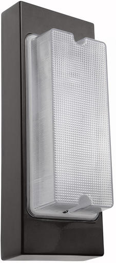 VANDALPROOF 6 Inch X 13 Inch WALL 2 X 13W 120V LAMP AND 120V PC BRONZE