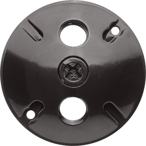WEATHERPROOF COVER ROUND 3 HOLES BRONZE COLOR
