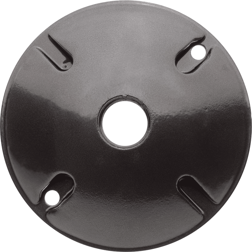WEATHERPROOF COVER ROUND 1 HOLE BRONZE COLOR