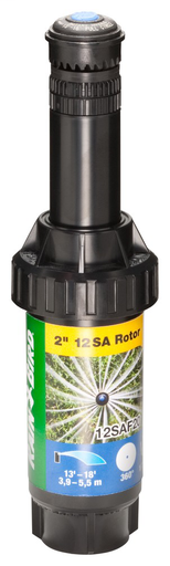 12SAF20 - 2 inch Mini Rotor Pop-Up Sprinkler - Full-Circle Spray Pattern (360 Degree), 13' - 18' Spray Distance