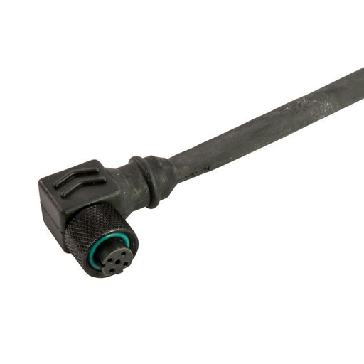 M12 Etherlink Connector, Plug Assembly, Female 90 Deg, 13.1'