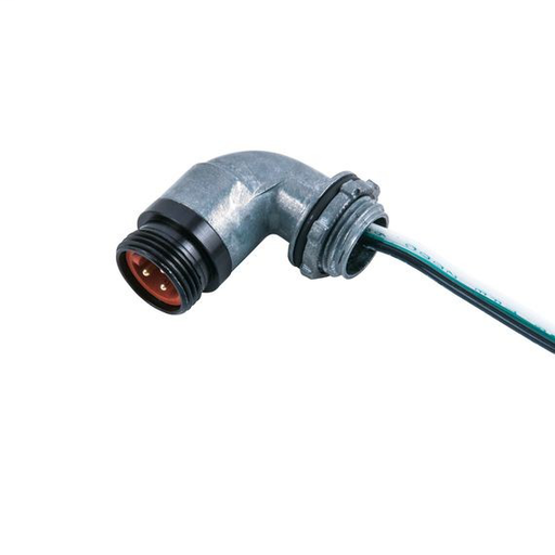 Mini-Link Receptacle, Hi-Temp Silicone, Male 90 Deg, 3 Pole, 1'