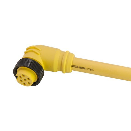 Mini-Link Plug Assembly, Pvc, Female 90 Deg, 8 Pole, 20', 16 Awg