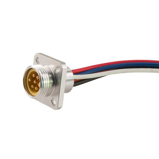 Mini-Link Receptacle, Male Flange Mount, 6A Pole, 1'