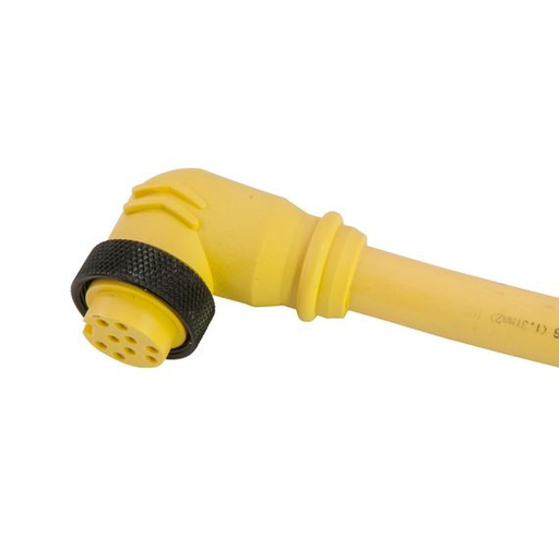 Mini-Link Plug Assembly, Pvc, Female 90 Deg, 12 Pole, 6', 16 Awg