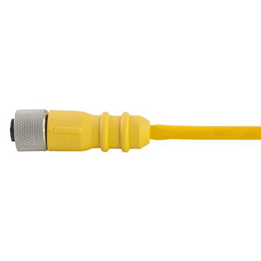 Dual Key Micro-Link Plug Assembly, Pvc, Female, 6 Pole, 12', 22 Awg