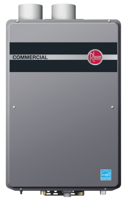 Commercial High Efficiency 9.5 GPM Indoor Natural Gas EcoNet Enabled Tankless Water Heater with 5 Year Limited Warranty RTGH-C95DVLN