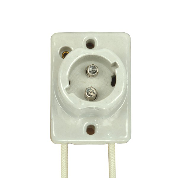 Keyless Low Pressure Sodium Surface Mount Porcelain Socket w/Single-End Bayonet Base