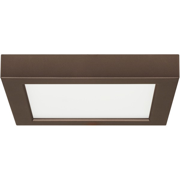 13.5W/LED/7"FLUSH/27K/SQ/BRZ
