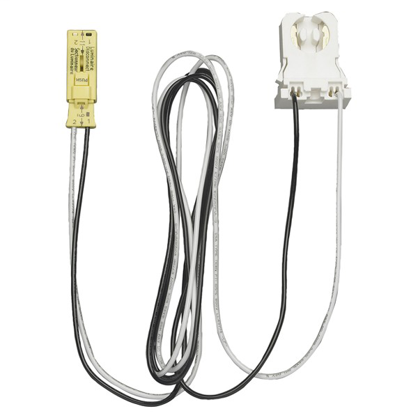 1-Light ballast bypass wiring harness for linear LED T8 lamps