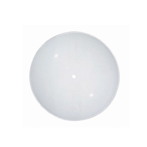 Deep Diffuser Shade; 13"; Regular Bend Glass; White; Sunburst Pattern; Depth 1-7/8"
