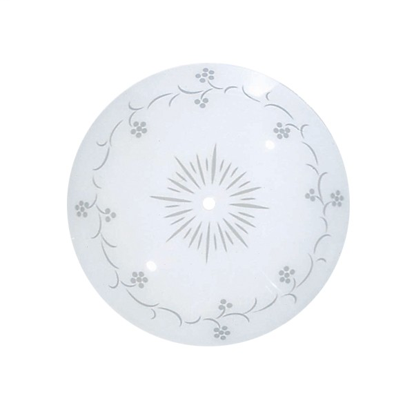 15'' White Round Glass Lamp Shade with a Grape Pattern