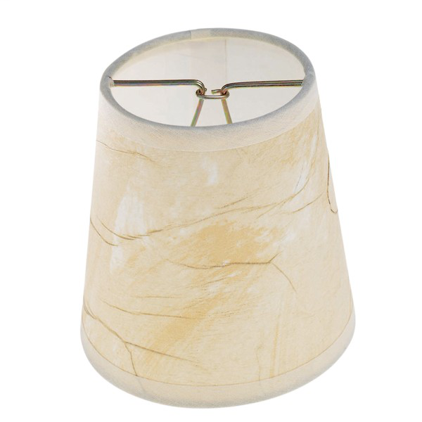 Clip On Shade; Beige Parchment Round