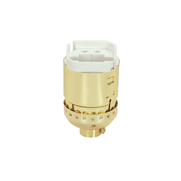 13W Bright Gilt Socket w/Fluorescent G24Q and GX24Q-1 4-Pin Lampholder